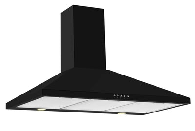 CDA 90cm Chimney Extractor Hood - Black