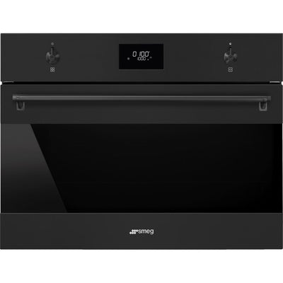 Smeg Linea 45cm Compact Combi Microwave Oven - Black