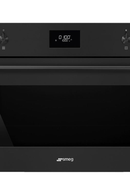 Black SMEG Linea Compact Combi Microwave Oven