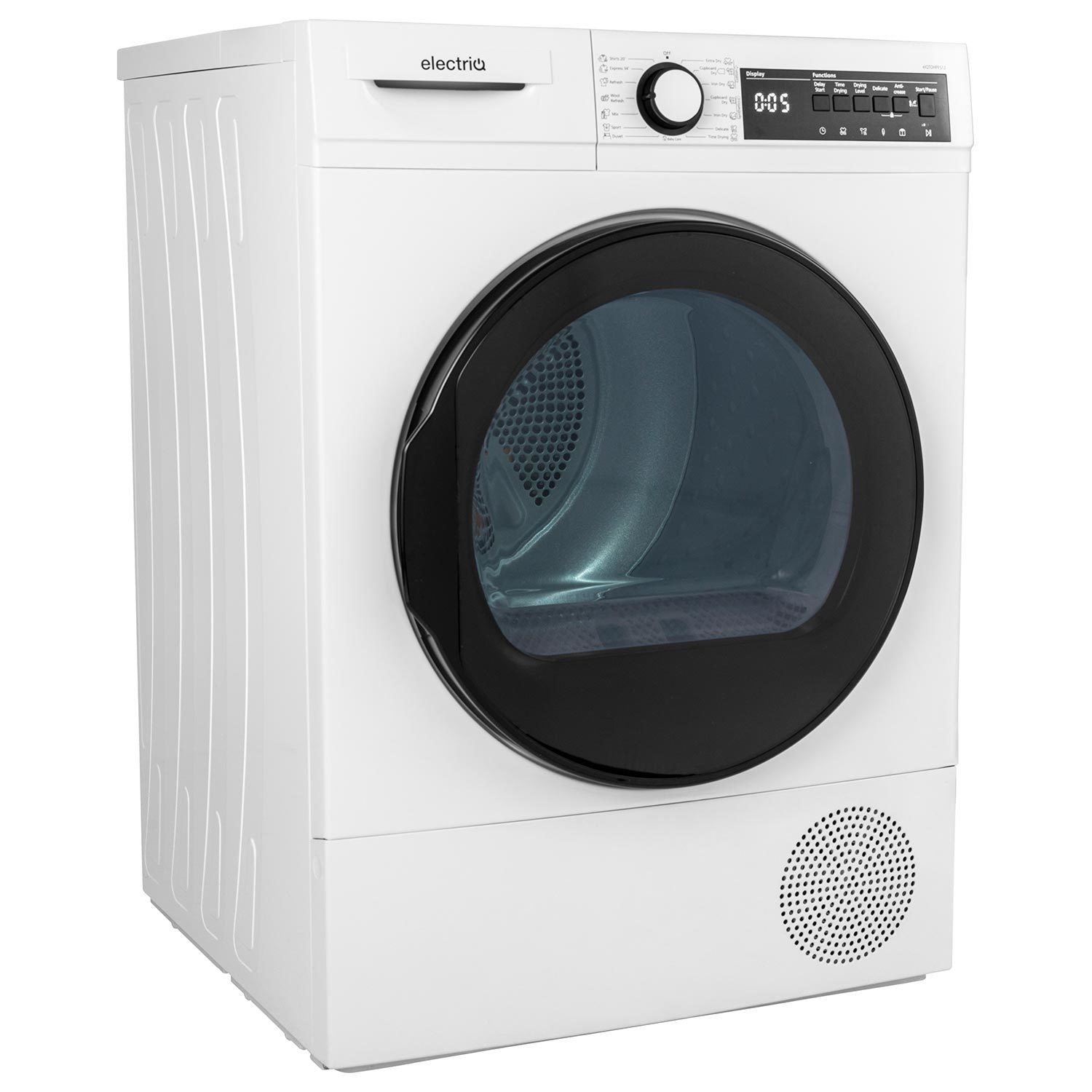 Lavender electriQ 12kg Heat Pump Tumble Dryer - White