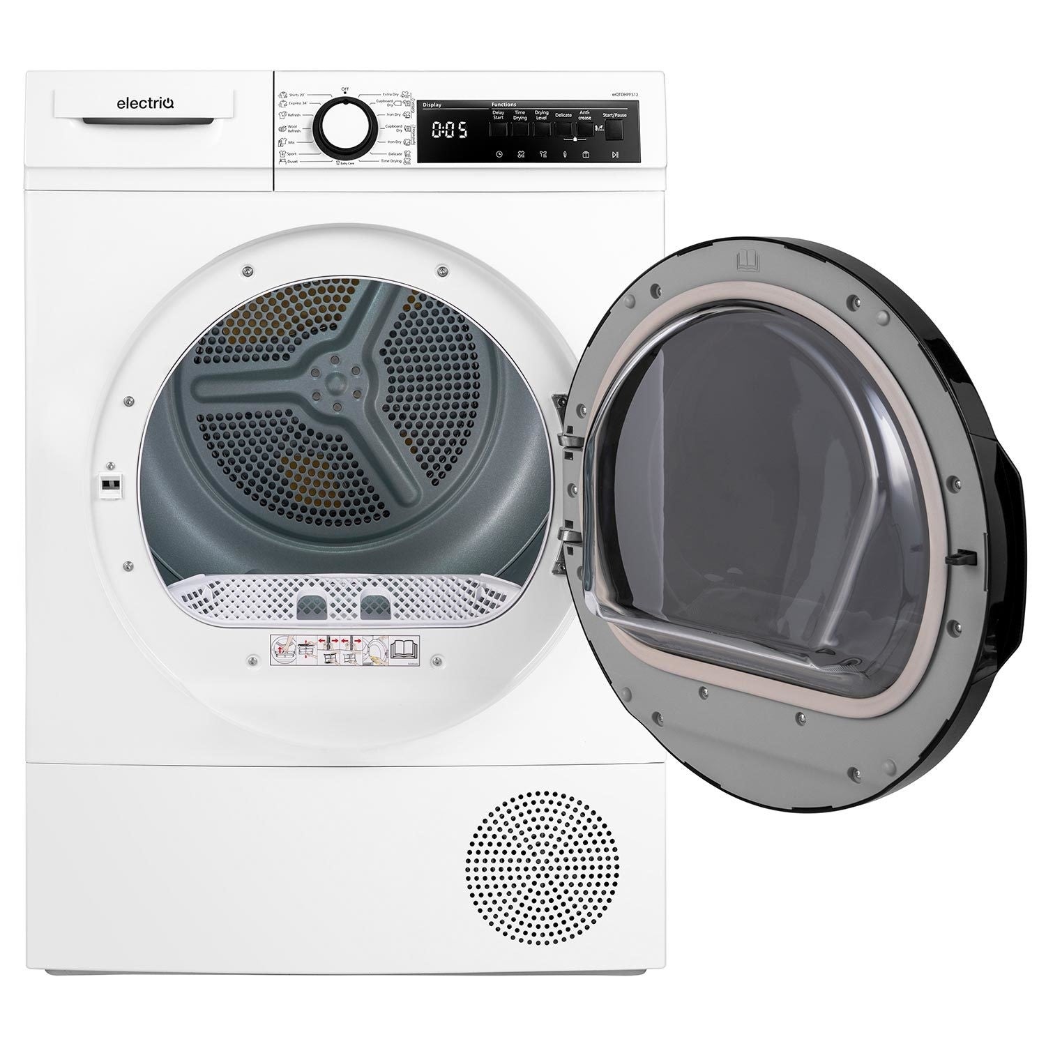 White Smoke electriQ 12kg Heat Pump Tumble Dryer - White
