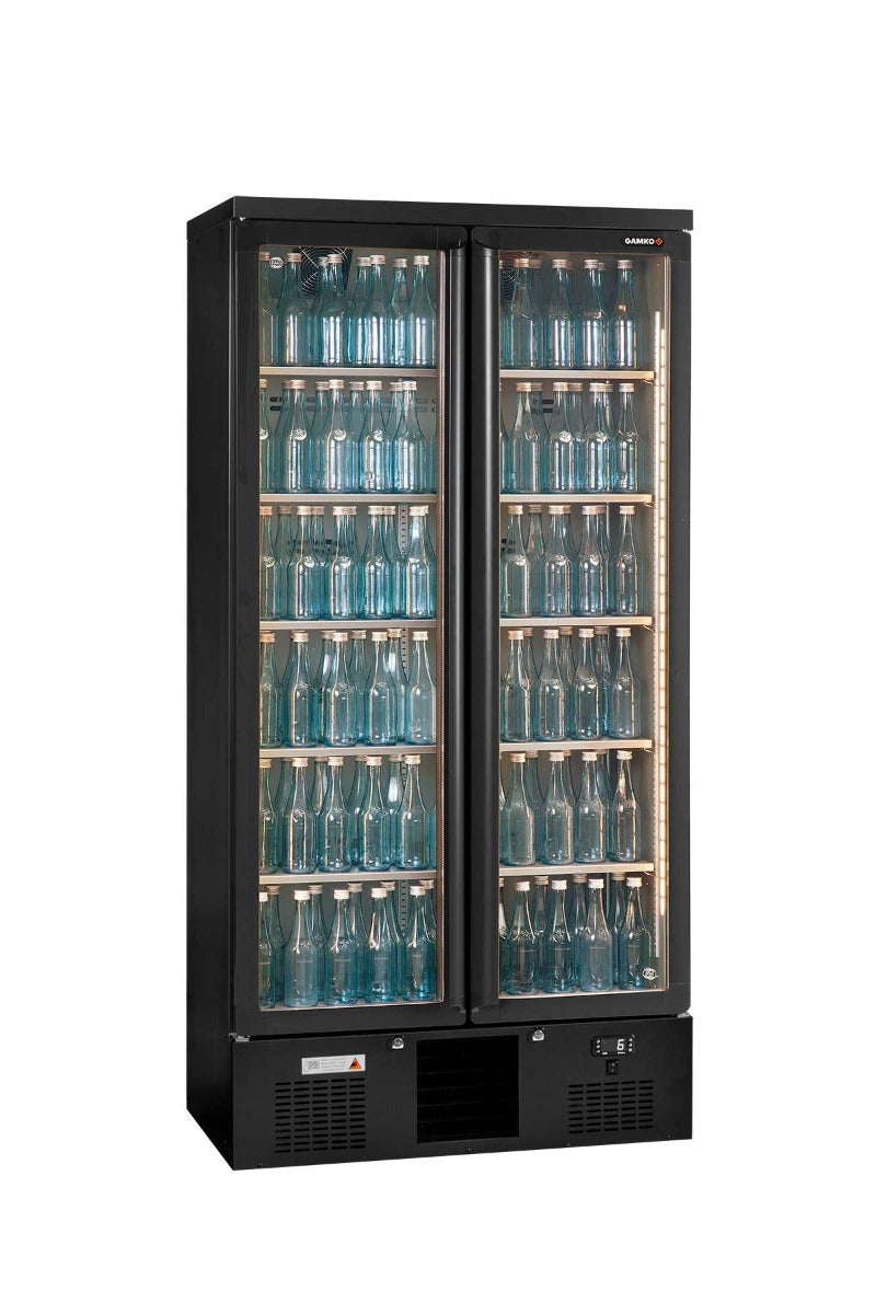 Dark Slate Gray Gamko Maxiglass MG3/500G Maxiglass Hinged Glass Double Door Upright Bottle Cooler, 500 Litres - Contact Us For Availability