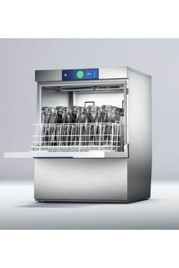 Light Gray Hobart GXW-10B 500mm Basket Frontloading Commercial Glasswasher with Chemical Pump & Drain Pump, 25 Pint Capacity - Contact Us For Availability