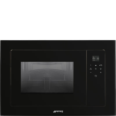 Smeg Linea 60cm Built-In Microwave with Grill 21 Litre - Black