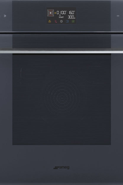 Dark Slate Gray SMEG Linea Galileo SpeedwaveXL Microwave Assisted Vapour Oven