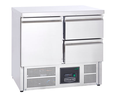 Sterling Pro Cobus SPU201-2D Undermounted Fridge Counter 2 Drawers 1 Door, 230 Litres - In Stock