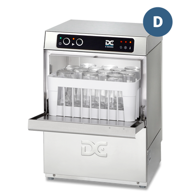 DC EG35D Economy Range 350mm Basket Frontloading Commercial Glasswasher with Drain Pump, 12 Pint Capacity - Contact Us For Availability