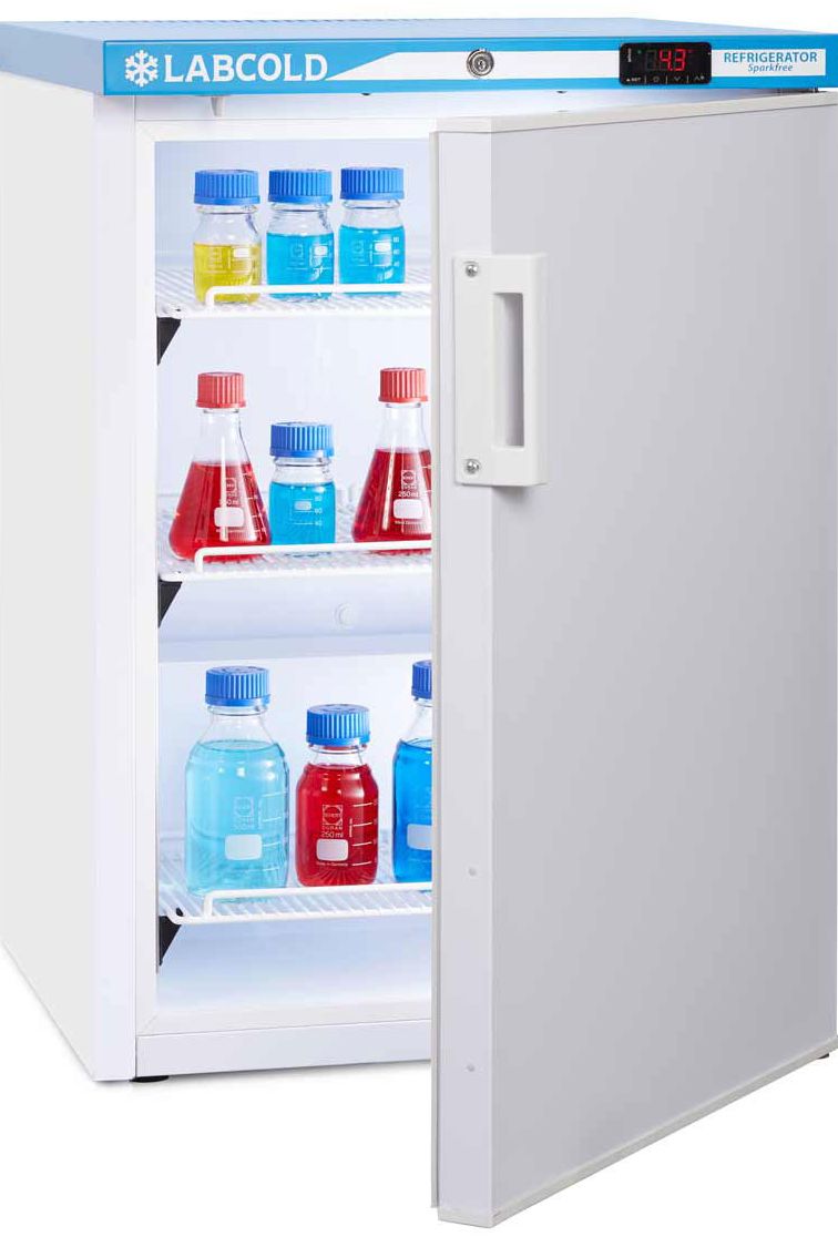 Light Gray Labcold RLPR0517 Single Door Sparkfree Laboratory Undercounter Fridge, 150 Litres - Contact Us For Availability