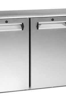 Gray Gamko E3/22MUCS84 Solid Double Door Stainless Steel Undercounter Bottle Cooler, 344 x 33 Centiliters Bottles - Contact Us For Availability