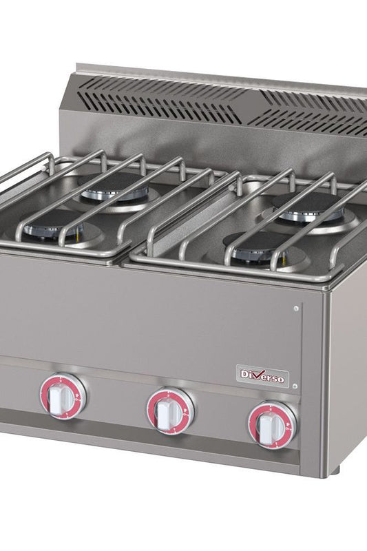 Light Slate Gray Diverso WR-G4FT-16 Gas cooker 4 burners, -Top- - Contact Us For Availability