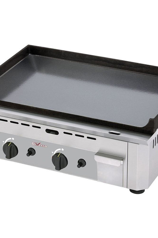 Gray Diverso WR-GP60-SS Gas griddle plate, double, enamelled - Contact Us For Availability