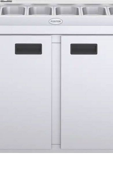 Light Gray Foster FPS2HR/15-151 2 Door Refrigerated Preparation Counter, 270 Litres - Contact Us For Availability