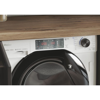 Haier HWQ90B416FWB-UK Integrated 9kg 1600rpm Washing Machine – White - Core Appliances