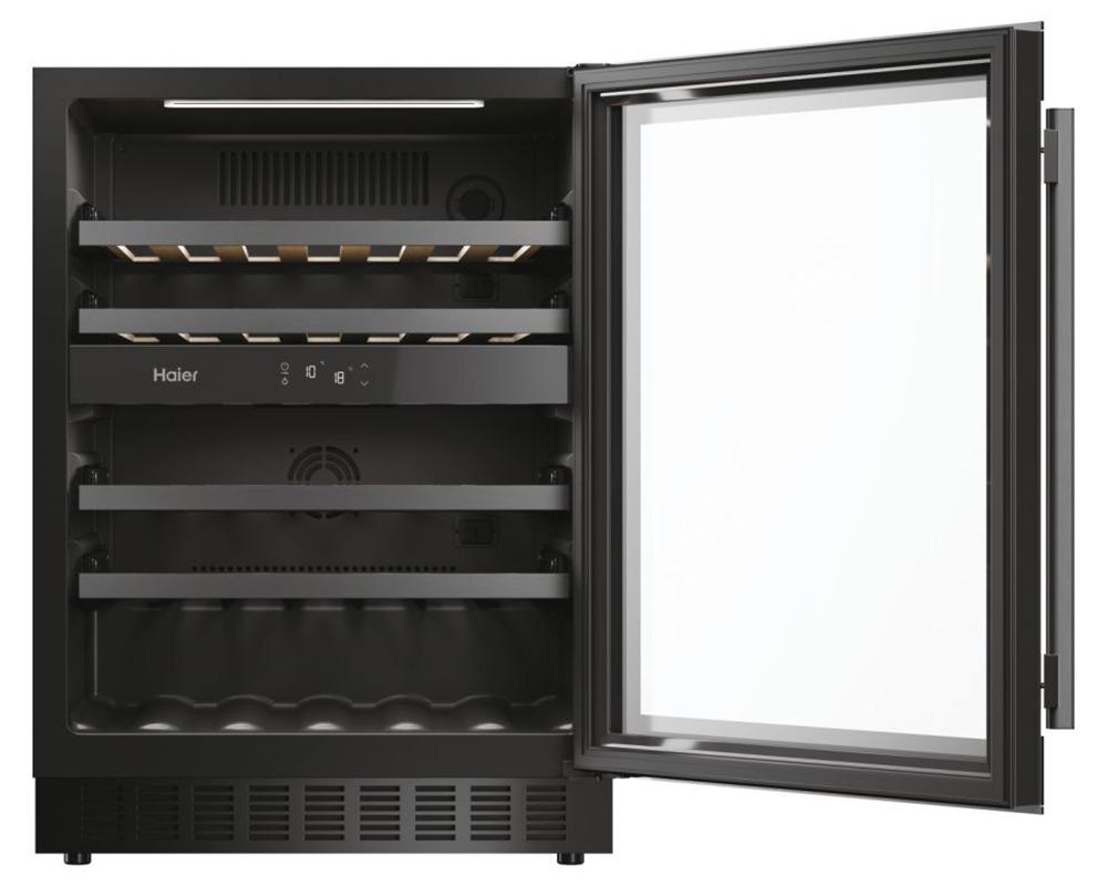 Haier HAKWBD60UK Integrated Wine Cooler — 44 Bottle Dual Zone - Core Appliances