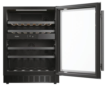 Haier HAKWBD60UK Integrated Wine Cooler — 44 Bottle Dual Zone - Core Appliances