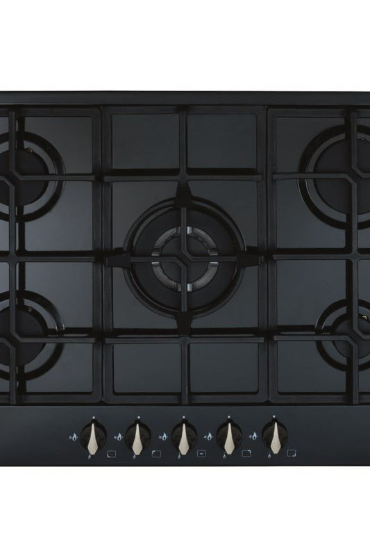 Dark Slate Gray HG7251BL 70cm five burner gas hob
