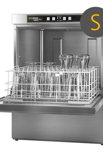 Dim Gray Hobart Ecomax G515S-10D 500mm Basket Frontloading Commercial Glasswasher with Integral Water Softener & Drain Pump, 25 Pint Capacity - Contact Us For Availability