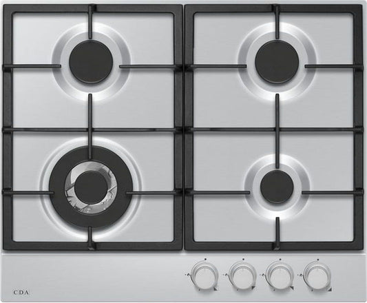 Gray HPG6200SS CDA 60cm 4 Burner Gas Hob