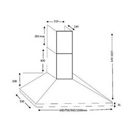 Lavender ECH93SS Chimney extractor