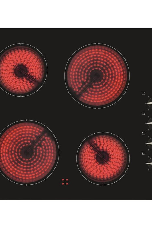 Black HC6312FR Four zone ceramic hob
