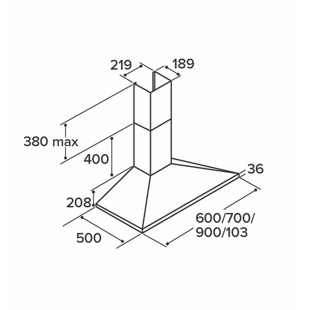 CDA ECH63SS Chimney extractor - Core Appliances