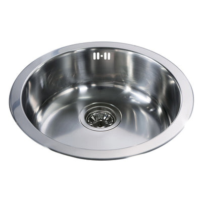 CDA Stainless Steel Round Single Bowl Kitchen Sink