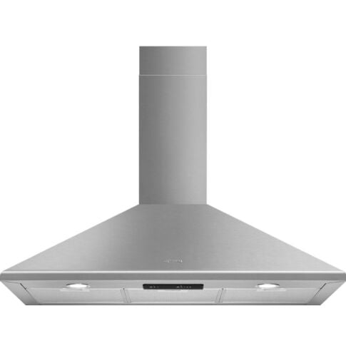 Dark Gray SMEG Chimney Hood, 900 mm, with Three Aluminium Grease Filters