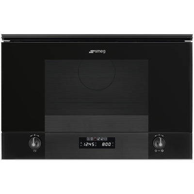 Smeg Linea 60cm Built-In Microwave with Grill - Black