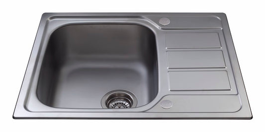 Light Slate Gray KA55SS Stainless steel single bowl sink with mini drainer