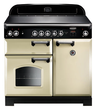 Black Rangemaster Classic 100 Range Cooker, Electric Ceramic 994 mm