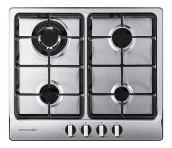 Gray Rangemaster Hob, Gas, Four Burners, 600 mm
