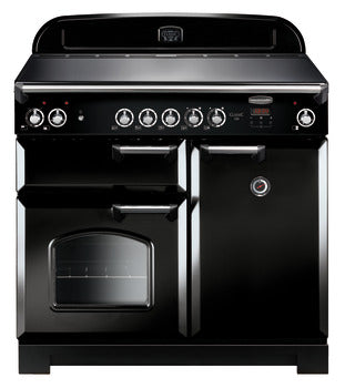 Black Rangemaster Classic 100 Range Cooker, Electric Ceramic 994 mm