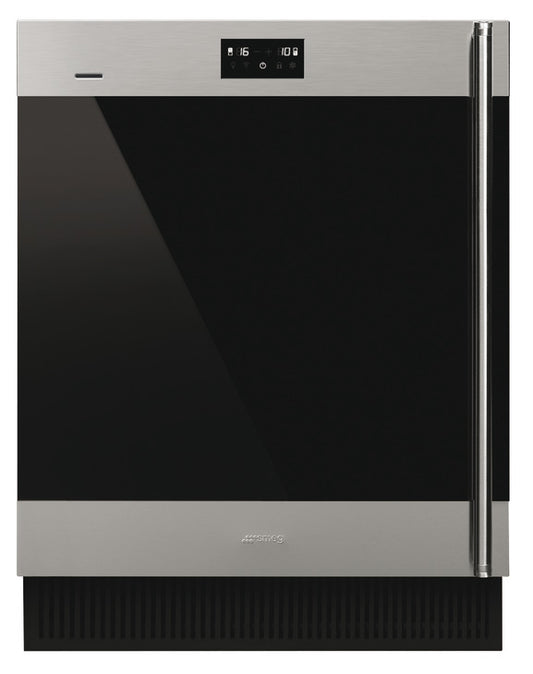 Black SMEG Classic Wine Cooler, 38 Bottle, Underworktop, Wifi Enabled