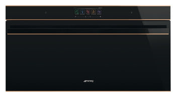 Smeg Dolce Stil Novo 90cm Built-In Pyrolytic Oven - Black with Copper Trim