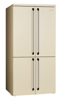 Light Gray SMEG Victoria Fridge Freezer, Four Door
