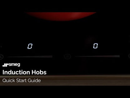Smeg Classic 30cm Two Zone Induction Domino Hob - Black Glass