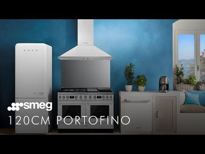 Smeg Portofino 120cm Mixed Fuel Range Cooker with Pyrolytic Oven - Multiple Colours