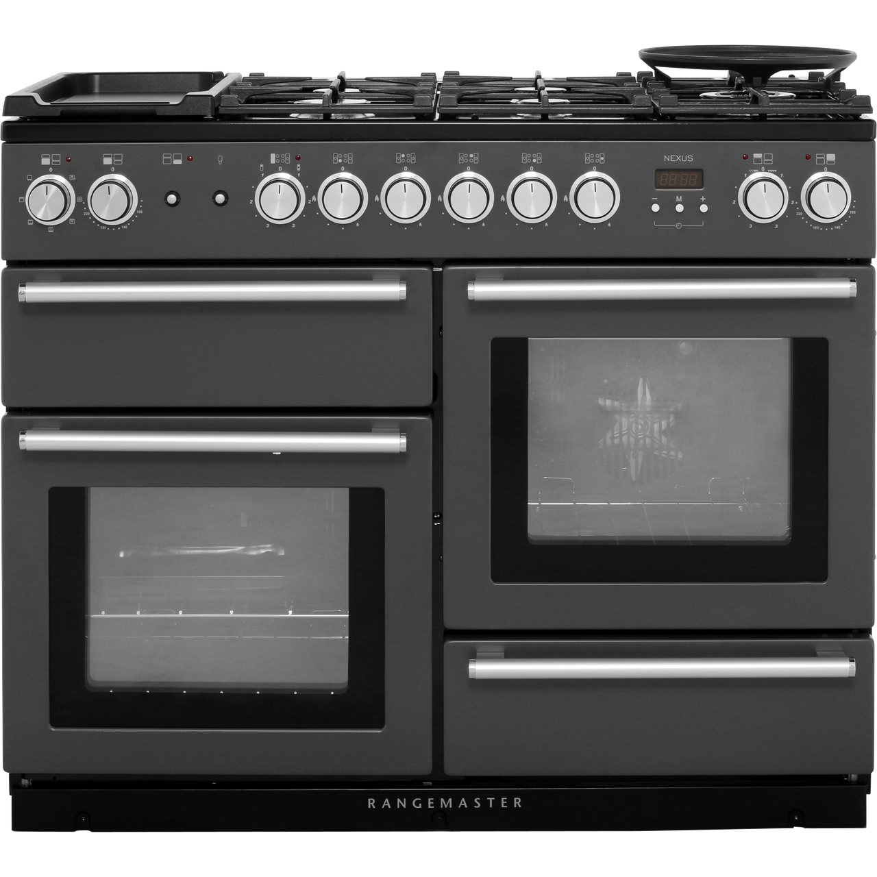 Dark Slate Gray Rangemaster Nexus 110 Range Cooker, Dual Fuel 1092 mm