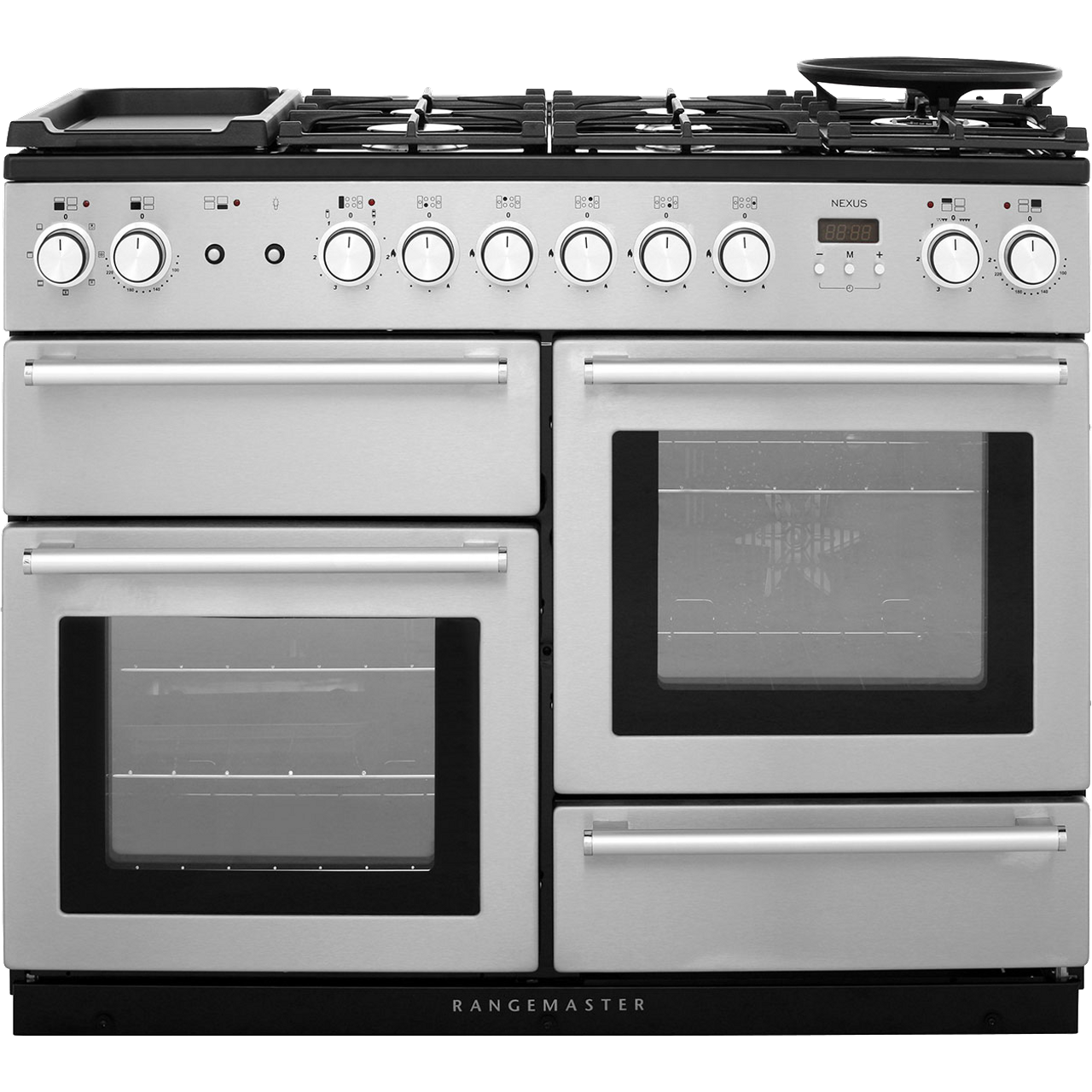 Dark Gray Rangemaster Nexus 110 Range Cooker, Dual Fuel 1092 mm