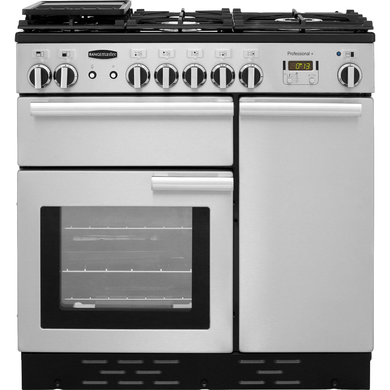 Gray Rangemaster Professional Plus 90 Range Cooker, Dual Fuel 900 mm