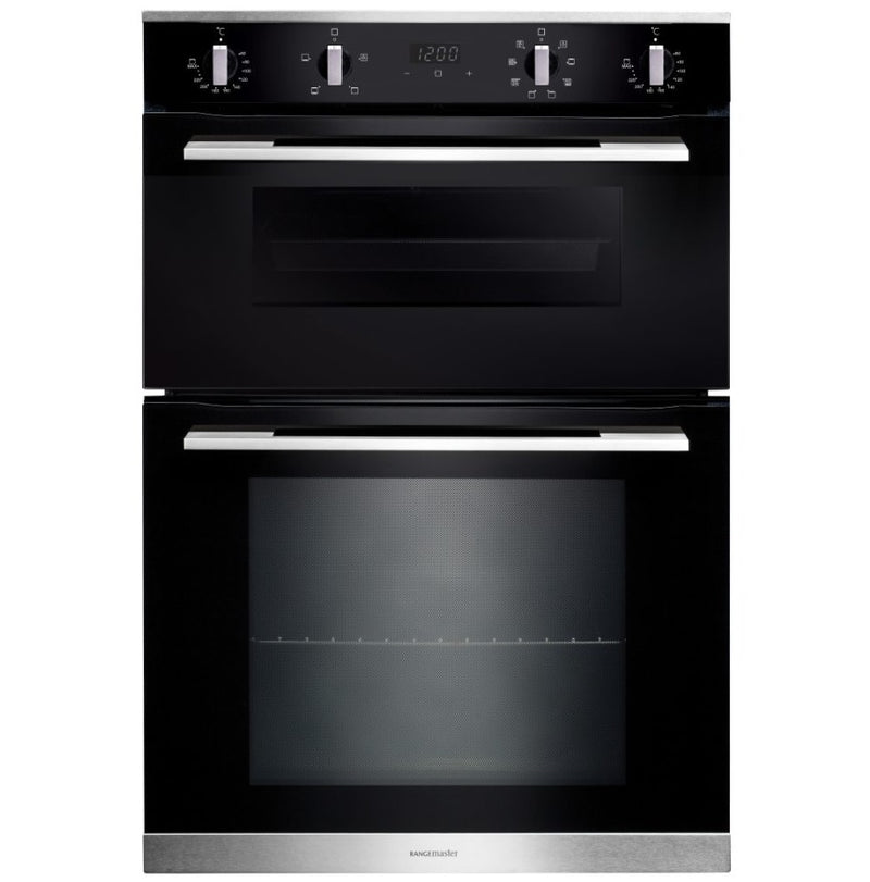Black Rangemaster Double Oven, Electric, Multifunctional, Easy Clean Enamel, 600 mm