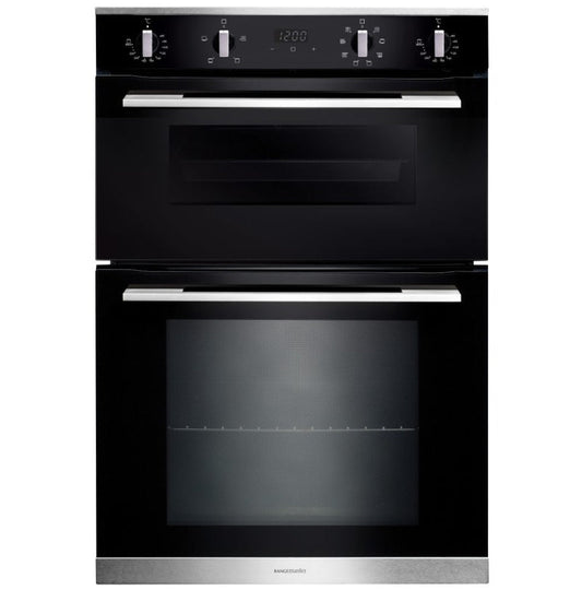 Black Rangemaster Double Oven, Electric, Multifunctional, Easy Clean Enamel, 600 mm