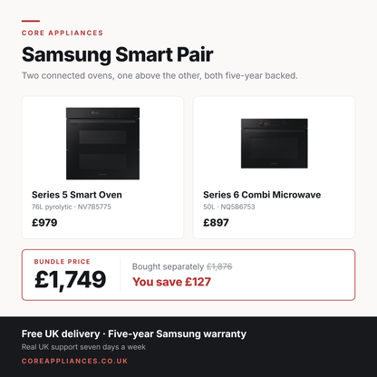 Samsung tall housing bundle — Series 5 smart oven and Series 6 combination microwave, £1,749