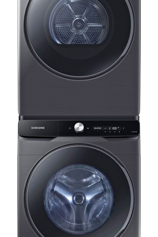 Dark Slate Gray Samsung WF20DG8650BV/DV16DG8600BV Stacked Washer & Dryer Combo - In Stock