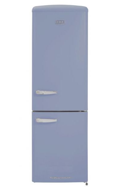 Dark Gray FLORENCE-SEAHOLLY Retro 60cm freestanding 60/40 fridge freezer