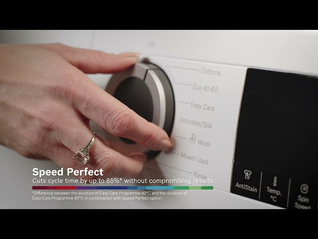 Black Bosch Series 6 9kg 1400rpm Washing Machine - White