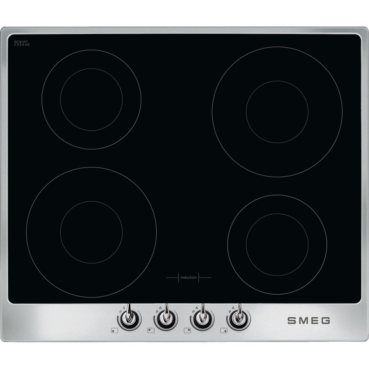 Light Gray SMEG Victoria Hob, Electric Induction 600 mm
