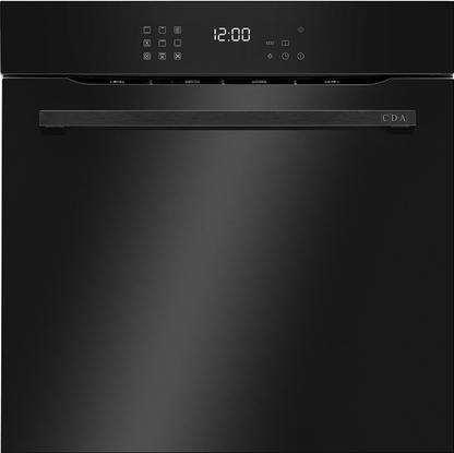 CDA Black Glass Kitchen Bundle — Oven & Gas on Glass Hob