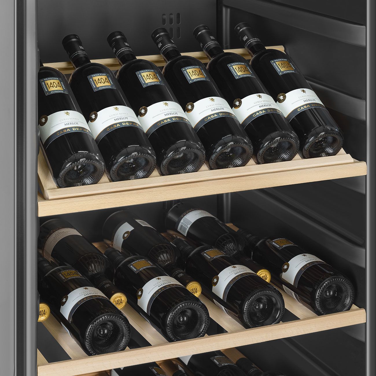 SMEG SCV115G 60cm Freestanding Classic Wine Cooler — Stainless Steel Right Hand Hinge - Core Appliances