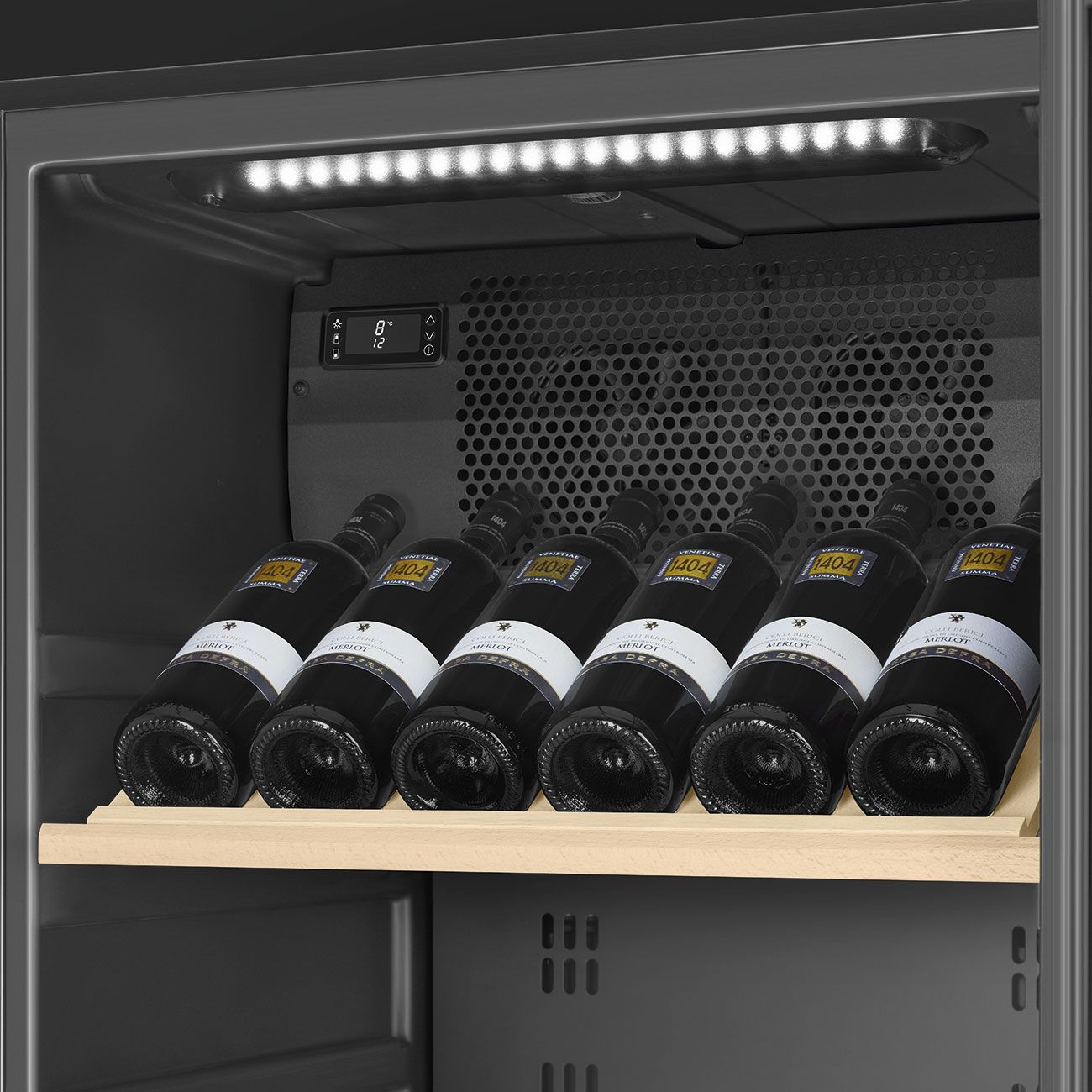 SMEG SCV115G 60cm Freestanding Classic Wine Cooler — Stainless Steel Right Hand Hinge - Core Appliances